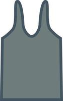 Grey undershirt, illustration, vector, on a white background. vector