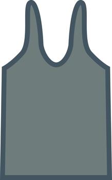 Grey undershirt, illustration, vector, on a white background. vector
