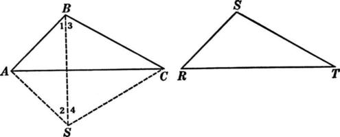 Equal Triangles, vintage illustration vector