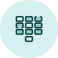 Mobile keypad, illustration, vector on a white background.