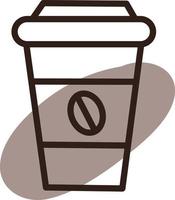 Cup of coffee to go, illustration, vector, on a white background. vector