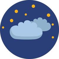 Two night clouds, illustration, vector on a white background.