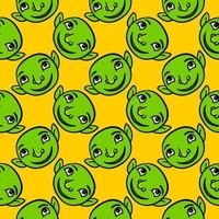 Troll pattern, seamless pattern on yellow background. vector
