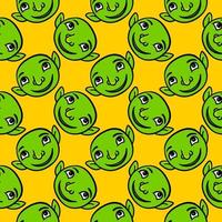 Troll pattern, seamless pattern on yellow background. vector