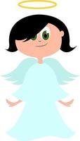 Cute angel, illustration, vector on white background.