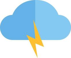 Thunder cloud storm, illustration, vector, on a white background. vector