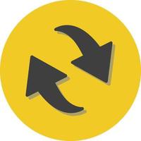 Replay arrow button, illustration, vector, on a white background. vector