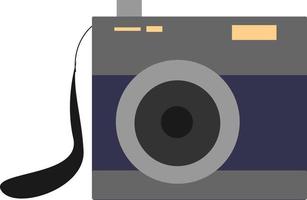 Old camera, illustration, vector on white background.