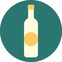 Wine bottle, illustration, vector on a white background.