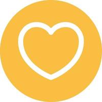 Yellow heart, illustration, vector, on a white background. vector