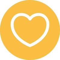 Yellow heart, illustration, vector, on a white background. vector