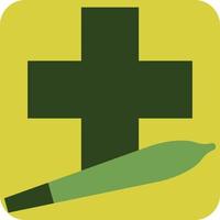 Medical cannabis use, illustration, vector on a white background.