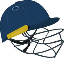 Cricket helmet,illustration, vector on white background.