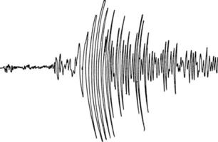 seismogram, vintage illustration. vector