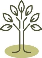 Simple spring tree, illustration, vector on a white background.