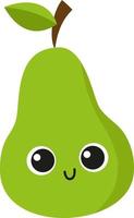 Cute little pear, illustration, vector on white background