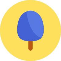 Blue ice cream on stick, illustration, vector, on a white background. vector