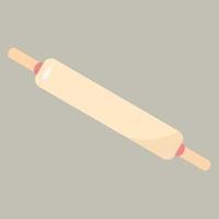 Rolling pin, illustration, vector on white background.