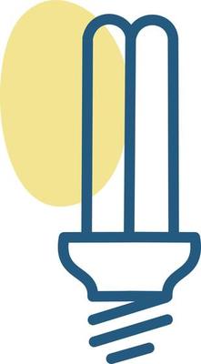 Creativity lightbulb, illustration, vector, on a white background.