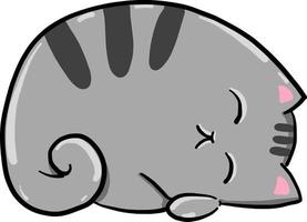 Cat with stripes, illustration, vector on white background
