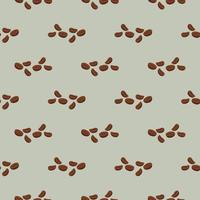 Coffee beans , seamless pattern on a light grey background. vector