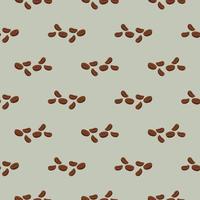 Coffee beans , seamless pattern on a light grey background. vector