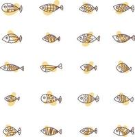 Yellow fish, illustration, vector, on a white background. vector