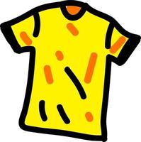 Apparel yellow, illustration, vector on white background.