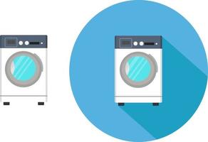 White washing machine ,illustration, vector on white background.