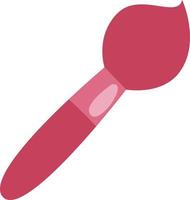 Red art brush, illustration, vector, on a white background. vector