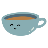 xícara de design de ilustração de personagens de café feliz. png