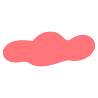 forme de nuage dans la conception d'illustration de style naïf. png