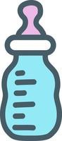 Baby bottle, illustration, vector on a white background.