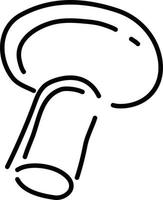 One mushroom, illustration, vector on a white background