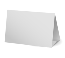 White blank paper table card png