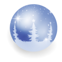 boule de noël avec impression et motifs de noël. png