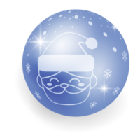 boule de noël avec impression et motifs de noël. png