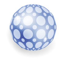 boule de noël avec impression et motifs de noël. png