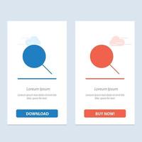 Search Research Basic Ui  Blue and Red Download and Buy Now web Widget Card Template vector