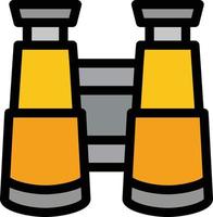 Binoculars Search Watch  Flat Color Icon Vector icon banner Template