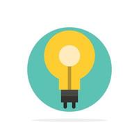 Bulb Glow Idea Insight Inspiriting Abstract Circle Background Flat color Icon vector