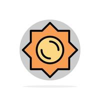 Sun Sunshine Greece Abstract Circle Background Flat color Icon vector
