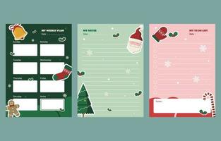 Christmas Journal Template vector