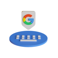 icono de teclado de google 3d png