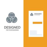 Rgb Color Web Grey Logo Design and Business Card Template vector