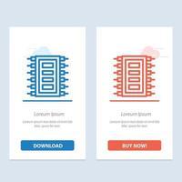 Tech Hardware Chip Computer Connect  Blue and Red Download and Buy Now web Widget Card Template vector