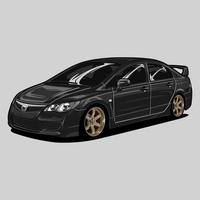 Perspective view car vector illustration for conceptual design