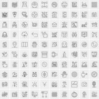 100 iconos de negocios para web y material impreso vector