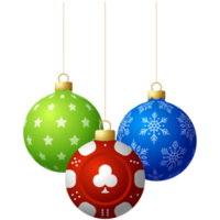 casino poker chip christmas bauble png