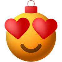 emotion face christmas ball png